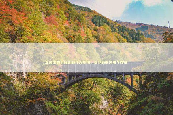 深夜游戏卡顿让我几近崩溃，直到我抓住那个转机